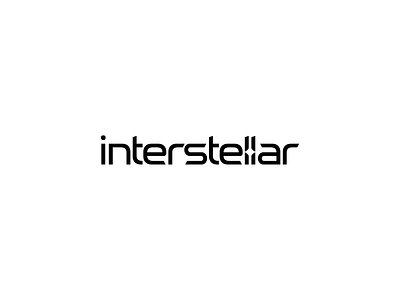 Interstellar branding company concept double meaning lettermark light logo logo designer music recording roxana niculescu simple star word mark wordmark